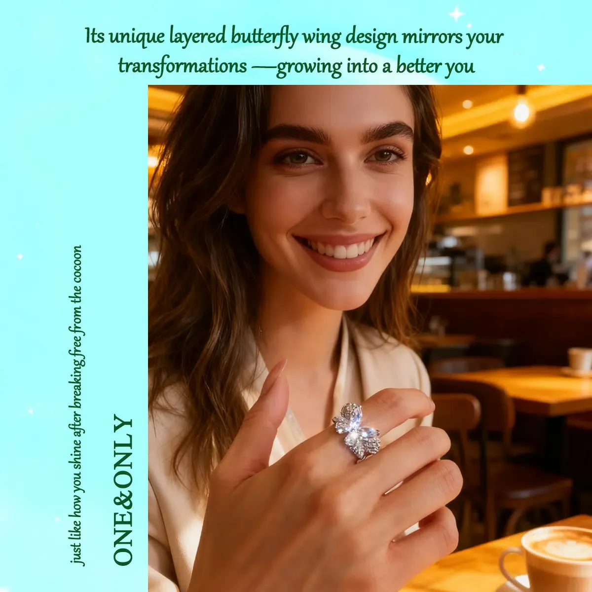 S925 Sterling Silver + 5A Cubic Zirconia  | The Phantom Butterfly Ring | Transformation & New Beginnings Jewelry