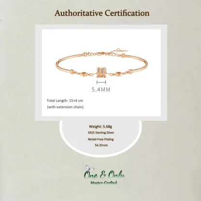 Sterling S925 Silve + 5A Zircon |The True Link Bracelet | Nickel-Free Plating