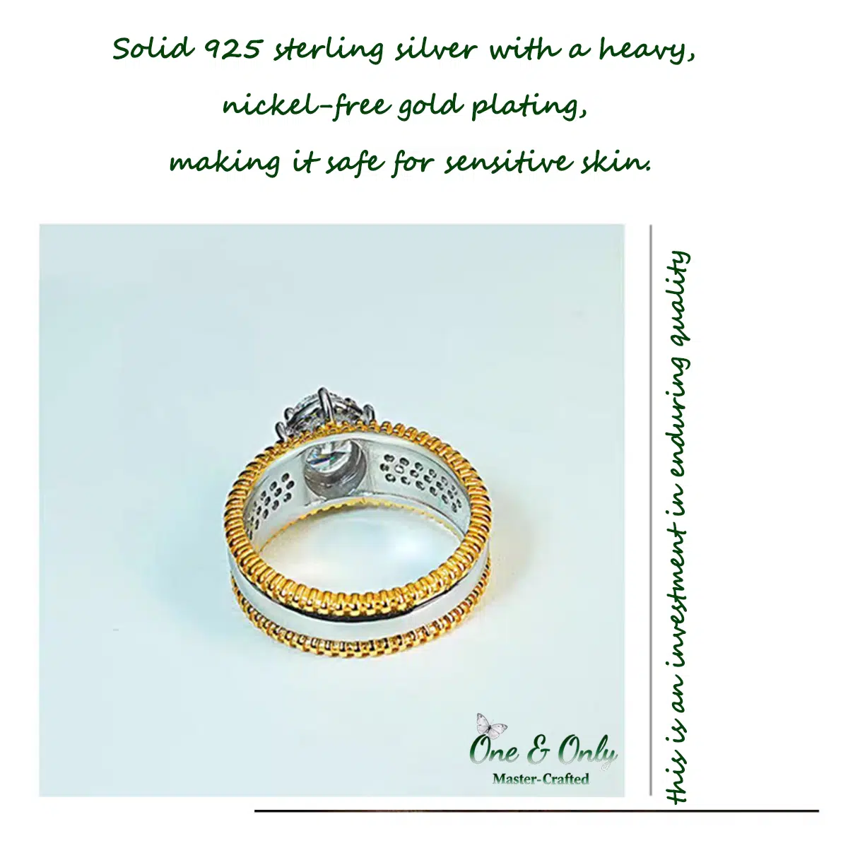 1.5ct High-Carbon Diamond + Sterling S925 Silver | The Vintage  Weave Ring | 