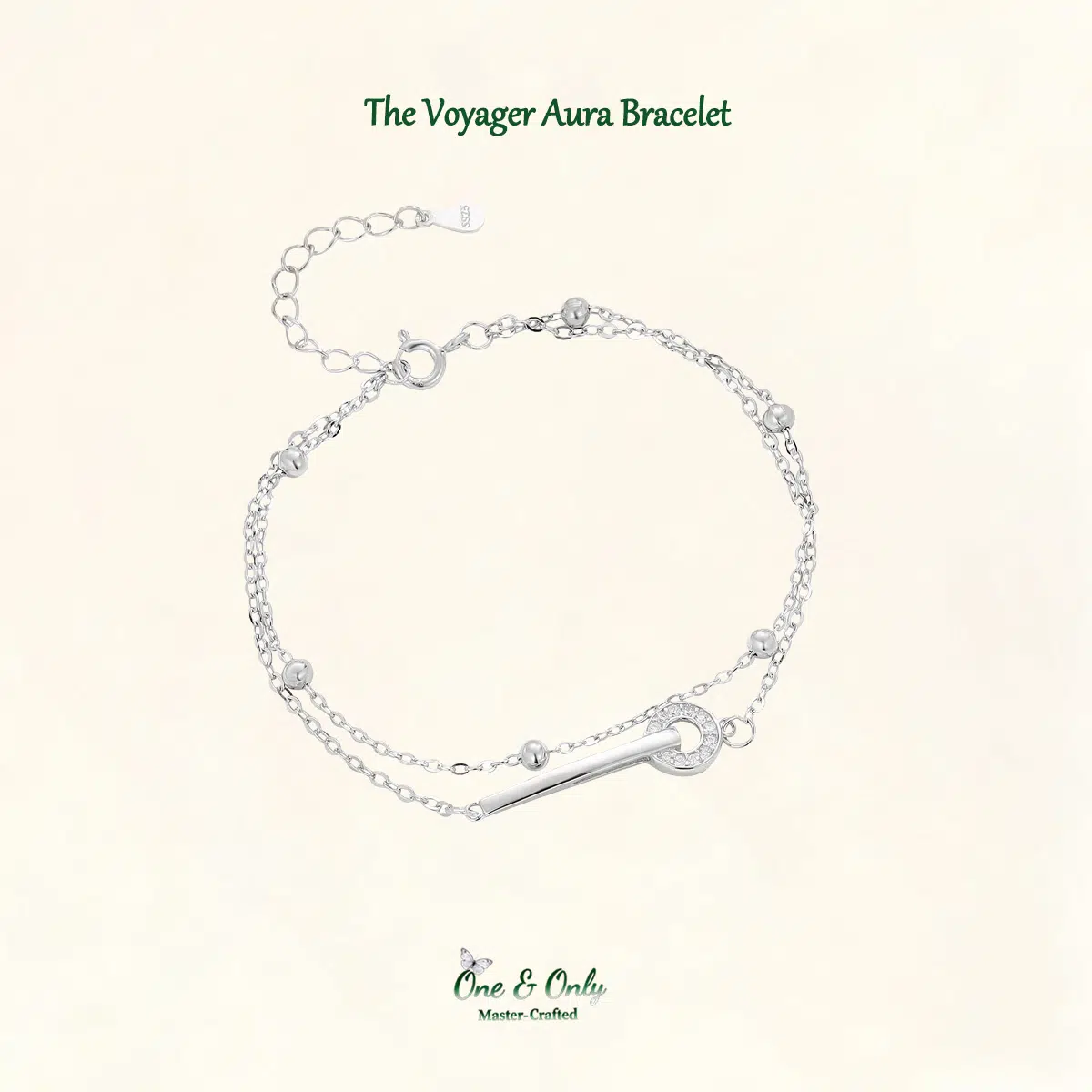 Sterling S925 Silve + 5A Zircon | The Voyager Aura Bracelet​ ​ | Nickel-Free Plating