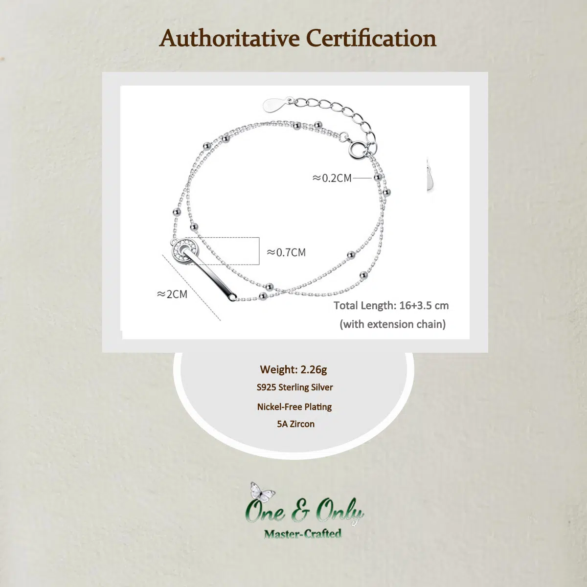 Sterling S925 Silve + 5A Zircon | The Voyager Aura Bracelet​ ​ | Nickel-Free Plating