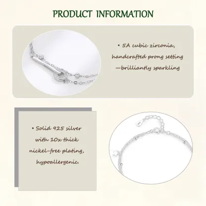 Sterling S925 Silve + 5A Zircon | The Voyager Aura Bracelet​ ​ | Nickel-Free Plating