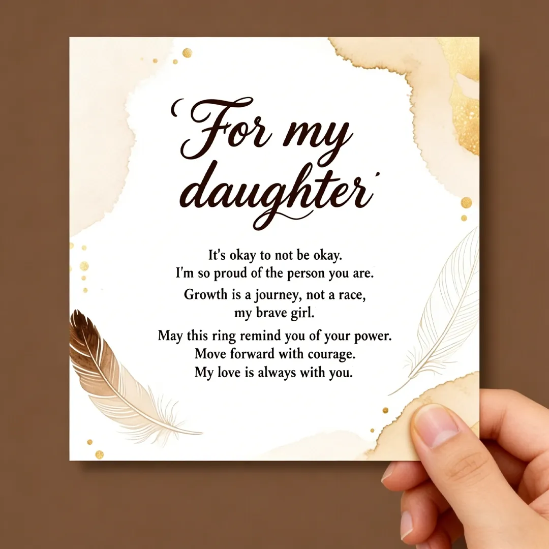 For my daughter,  It's okay to not be okay | Tiger's Eye Strength Ring | A Stone of Courage, A Symbol of You