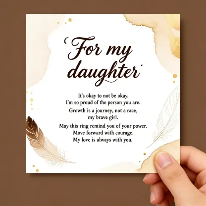 For my daughter,  It's okay to not be okay | Tiger's Eye Strength Ring | A Stone of Courage, A Symbol of You