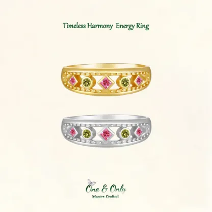 Sterling S925 Silve + 5A Cubic Zirconia |Timeless Harmony  Energy Ring | Nickel-Free Plating
