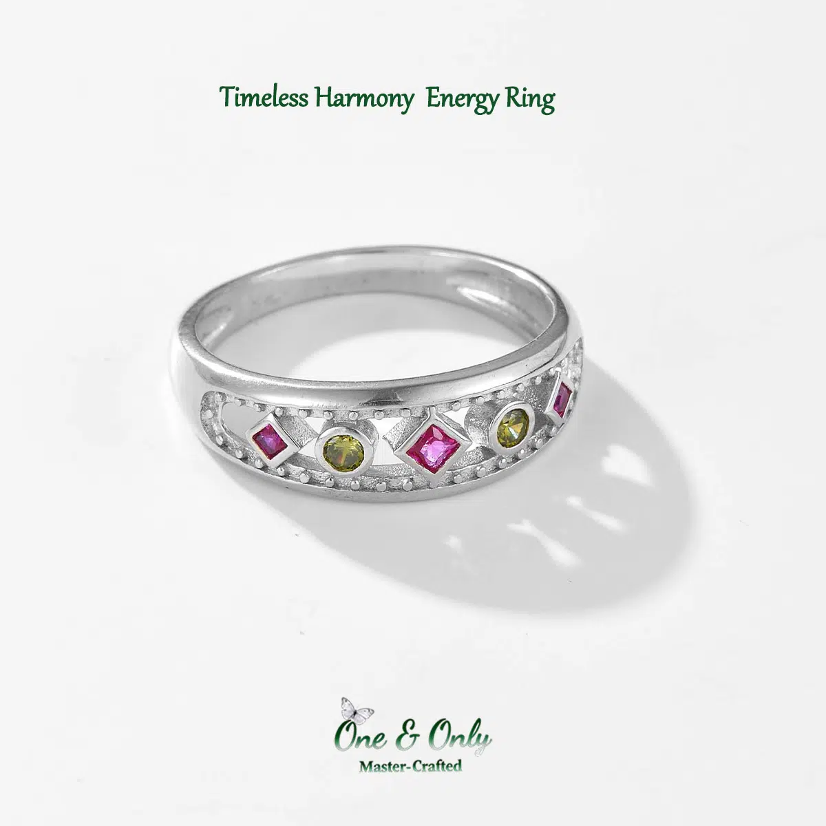 Sterling S925 Silve + 5A Cubic Zirconia |Timeless Harmony  Energy Ring | Nickel-Free Plating