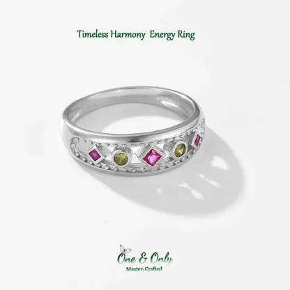 Sterling S925 Silve + 5A Cubic Zirconia |Timeless Harmony  Energy Ring | Nickel-Free Plating