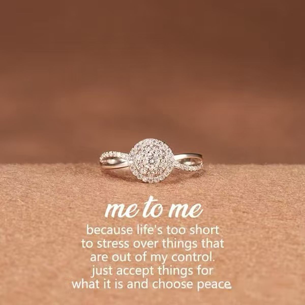 Me to Me Circle Ring | Choose peace over stress.   Cut yourself some slack.