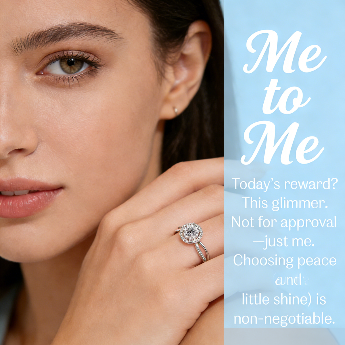 Me to Me Circle Ring | Choose peace over stress.   Cut yourself some slack.