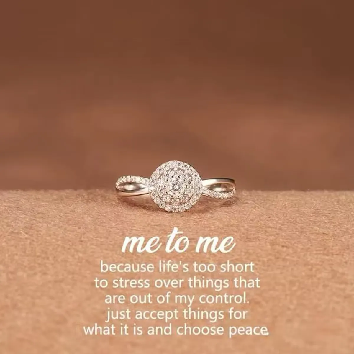 Me to Me Circle Ring | Choose peace over stress.   Cut yourself some slack.