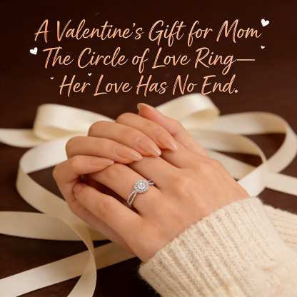 A Valentine’s Gift for Mom💞The Circle of Love Ring—Her Love Has No End