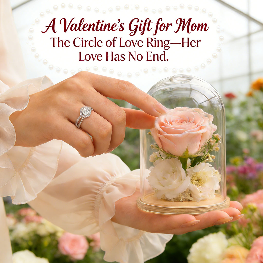 A Valentine’s Gift for Mom💞The Circle of Love Ring—Her Love Has No End