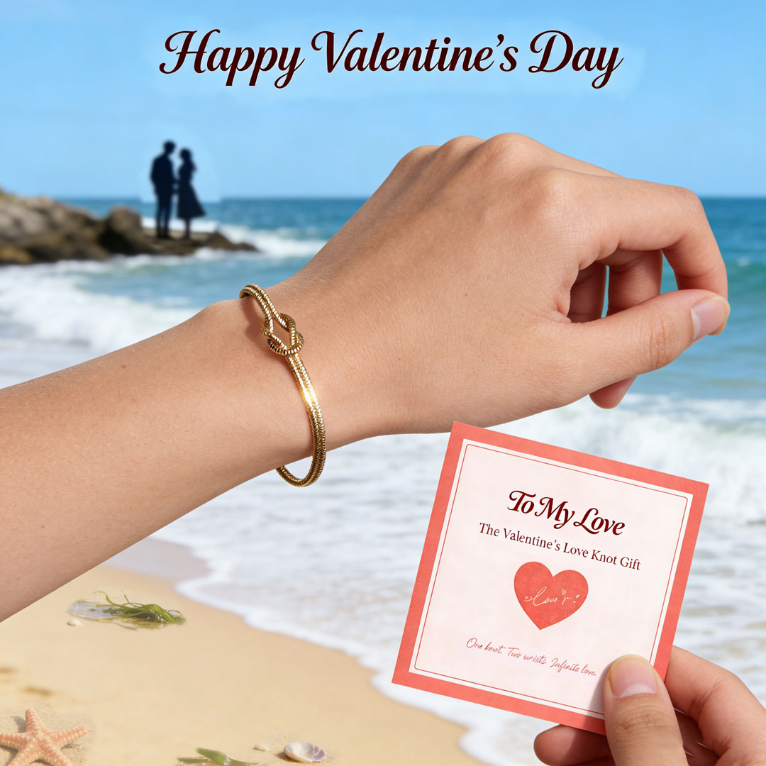 To My Love 💕 The Valentine’s Love Knot Gift |Forever Bond Knot Bracelets | One knot. Two wrists. Infinite love.