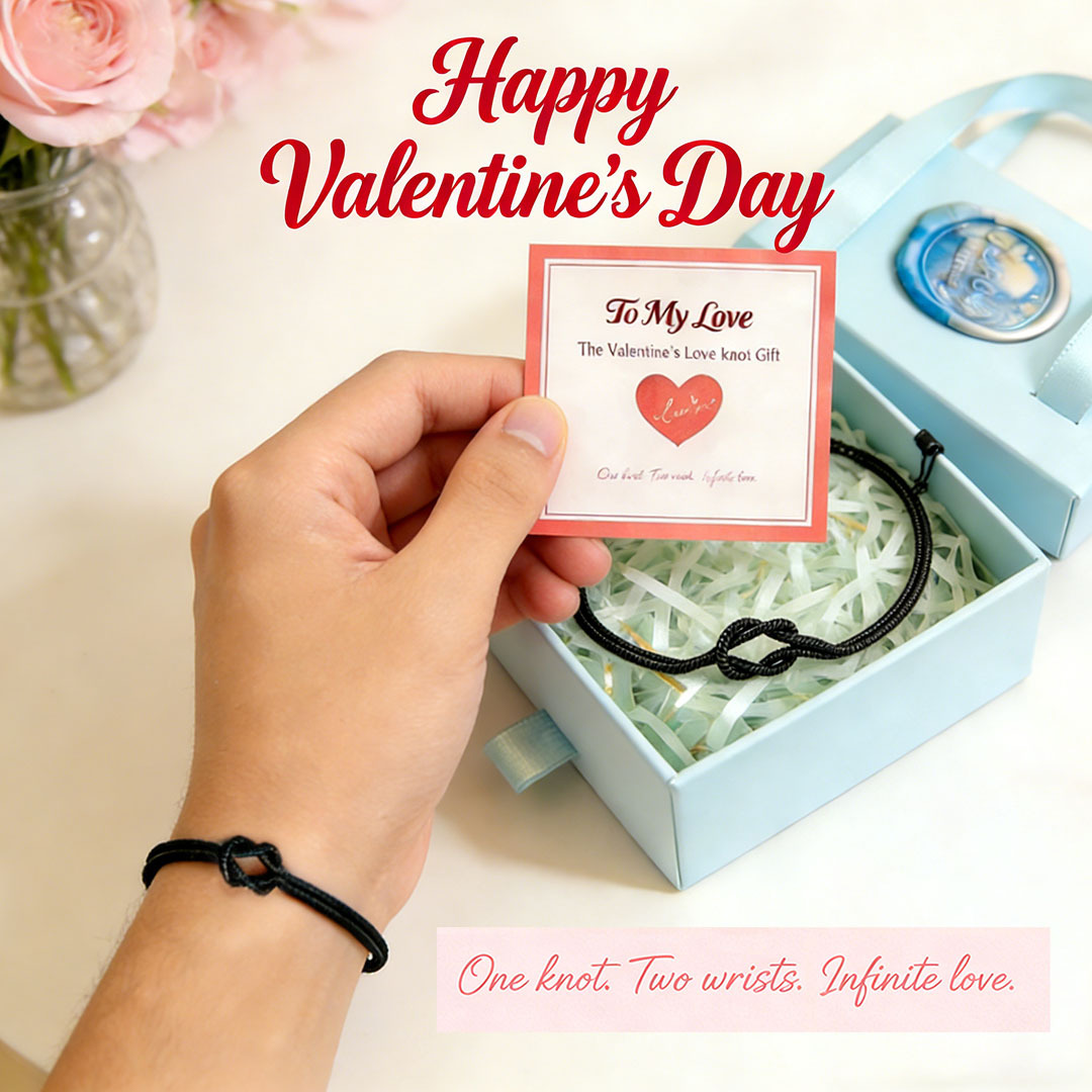 To My Love 💕 The Valentine’s Love Knot Gift |Forever Bond Knot Bracelets | One knot. Two wrists. Infinite love.