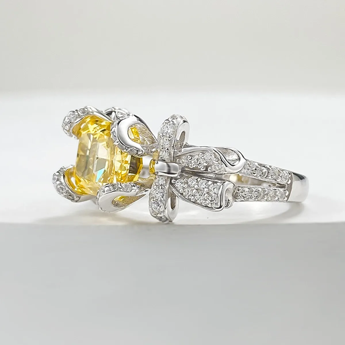 3ct Cubic Zirconia 8A Grade  + Sterling S925 Silver | Wealth Attraction Yellow Simulated Diamond Ring | ​Attract Abundance, Wear Your Success