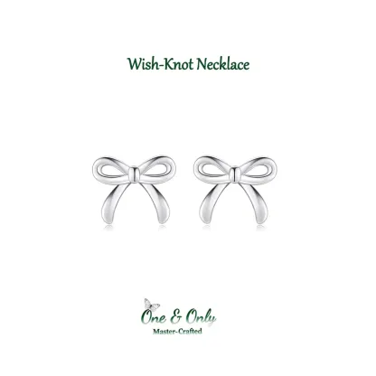 Sterling S925 Silve | Wish-Knot Stud Earrings | Nickel-Free Plating