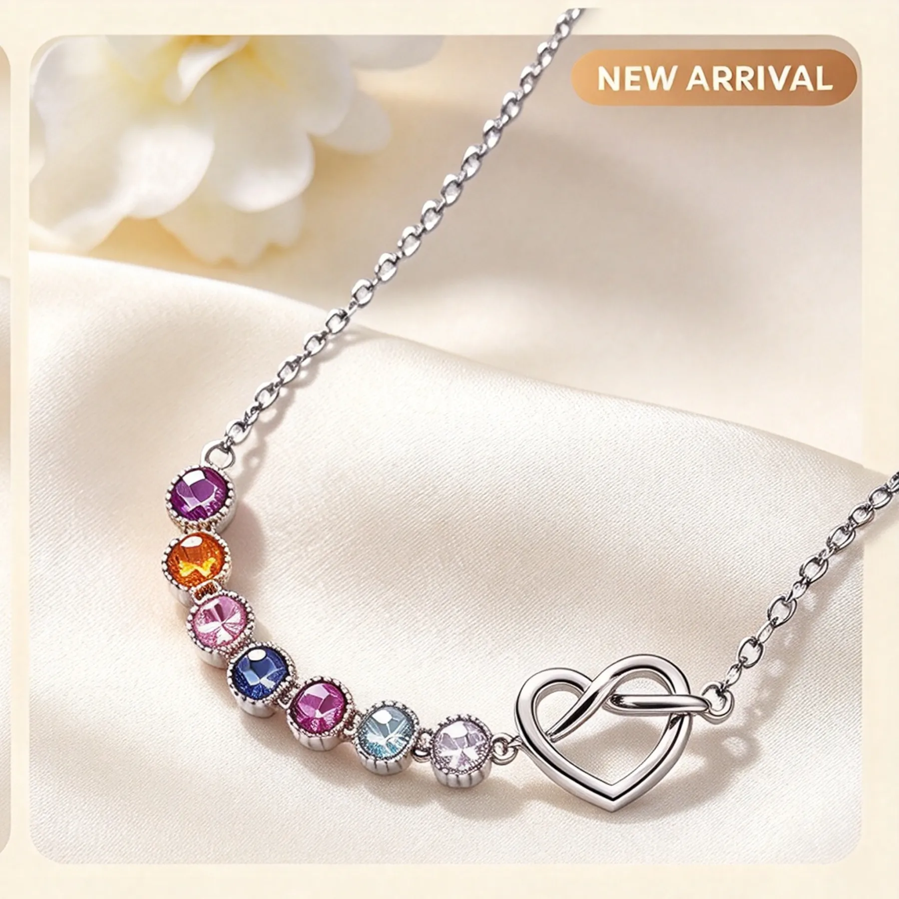 The Heartbeat Knot: A Story in Every Stone 💝 Personalized Birthstone Necklace & Bracelet