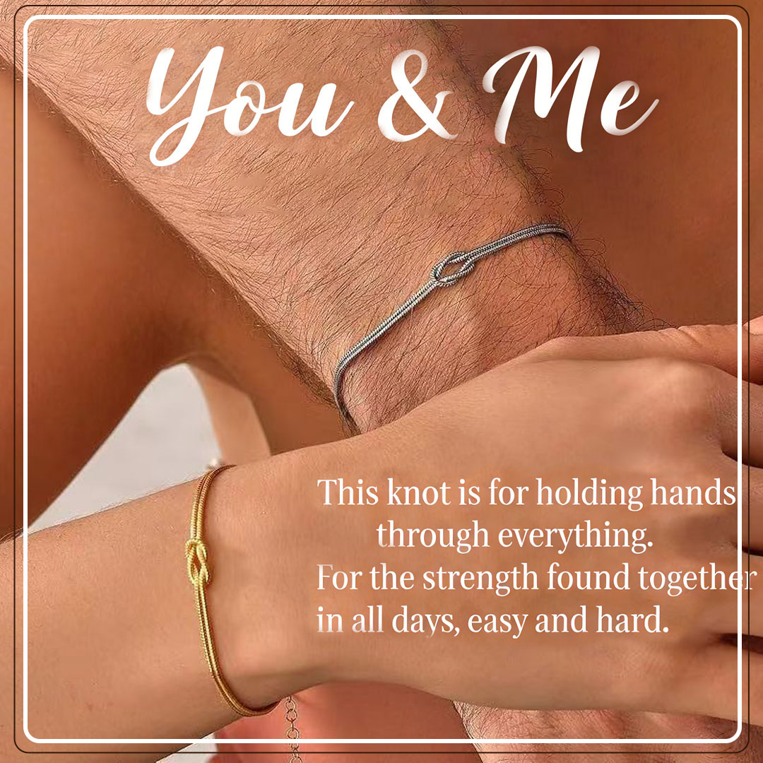 You & Me Unbreakable Knot Bracelets | New Year's gift | Gift for Soulmate🖤Forever Loved
