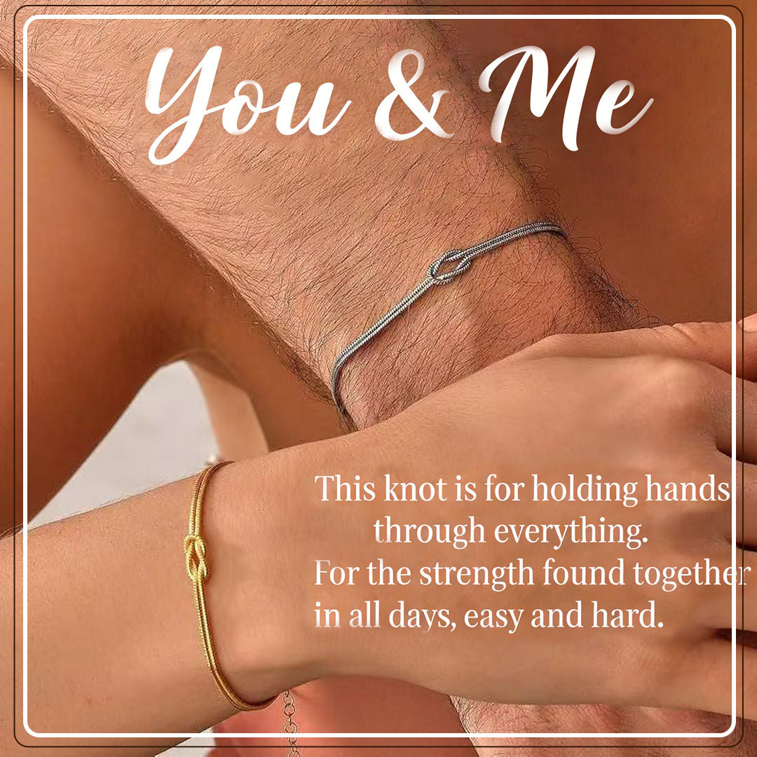 You & Me Unbreakable Knot Bracelets | New Year's gift | Gift for Soulmate🖤Forever Loved
