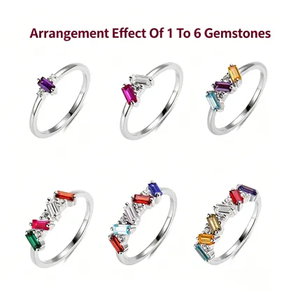 Personalized Multiple Stones Grandma & Mom Family Ring