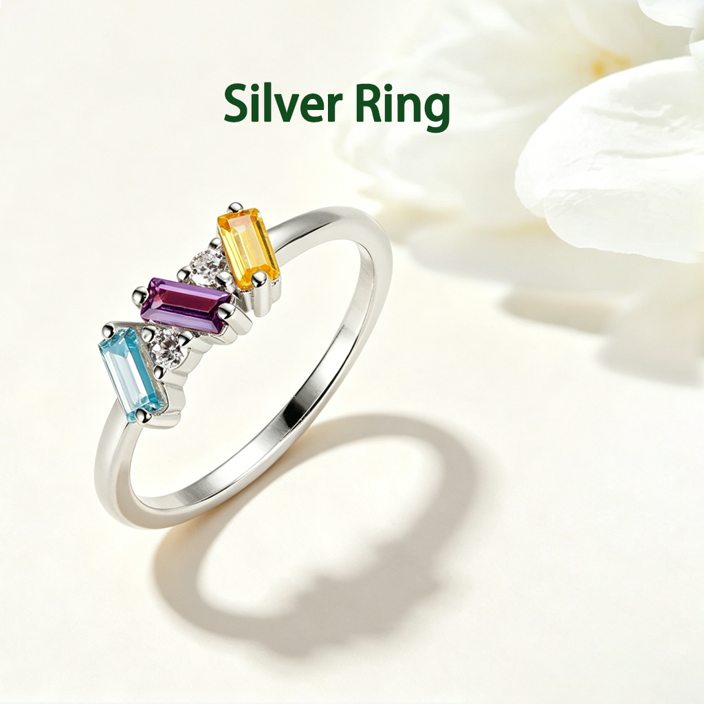 [Copy]Personalized Multiple Stones Grandma & Mom Family Ring