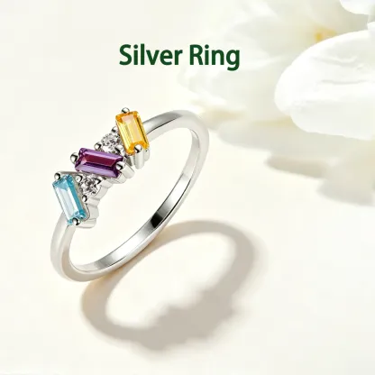 [Copy]Personalized Multiple Stones Grandma & Mom Family Ring