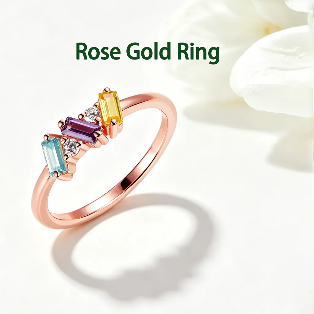 [Copy]Personalized Multiple Stones Grandma & Mom Family Ring