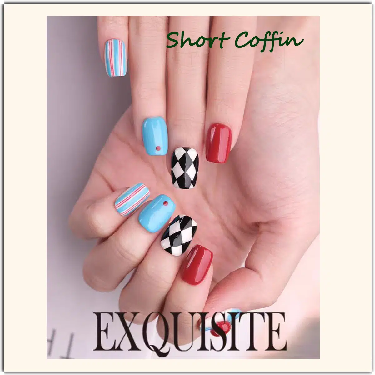 ​Dopamine Dream Collection -​ Cherry Poppy Punk | Handcrafted press-on nails