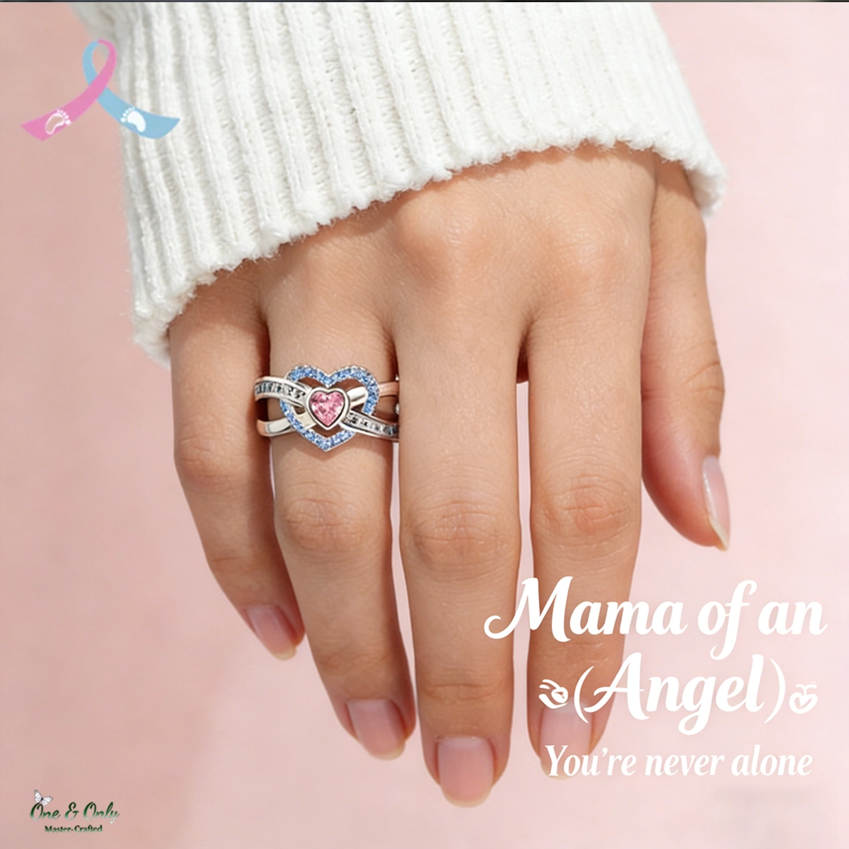 👼🏻Mama of an Angel Heart Ring | Mama of an Angel  ଘ(ˊωˋ)ଓ You’re never alone