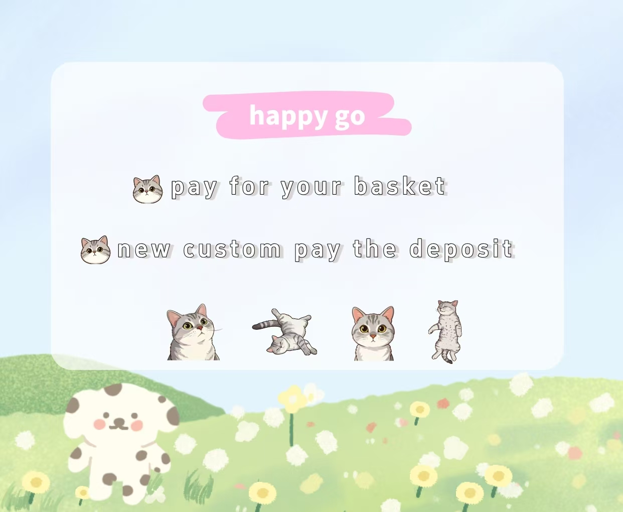A1：pay for your basket