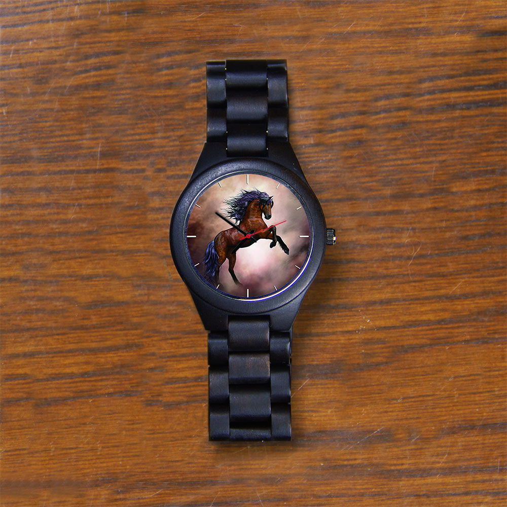 Customizable Quartz Wooden  Wristwatch
