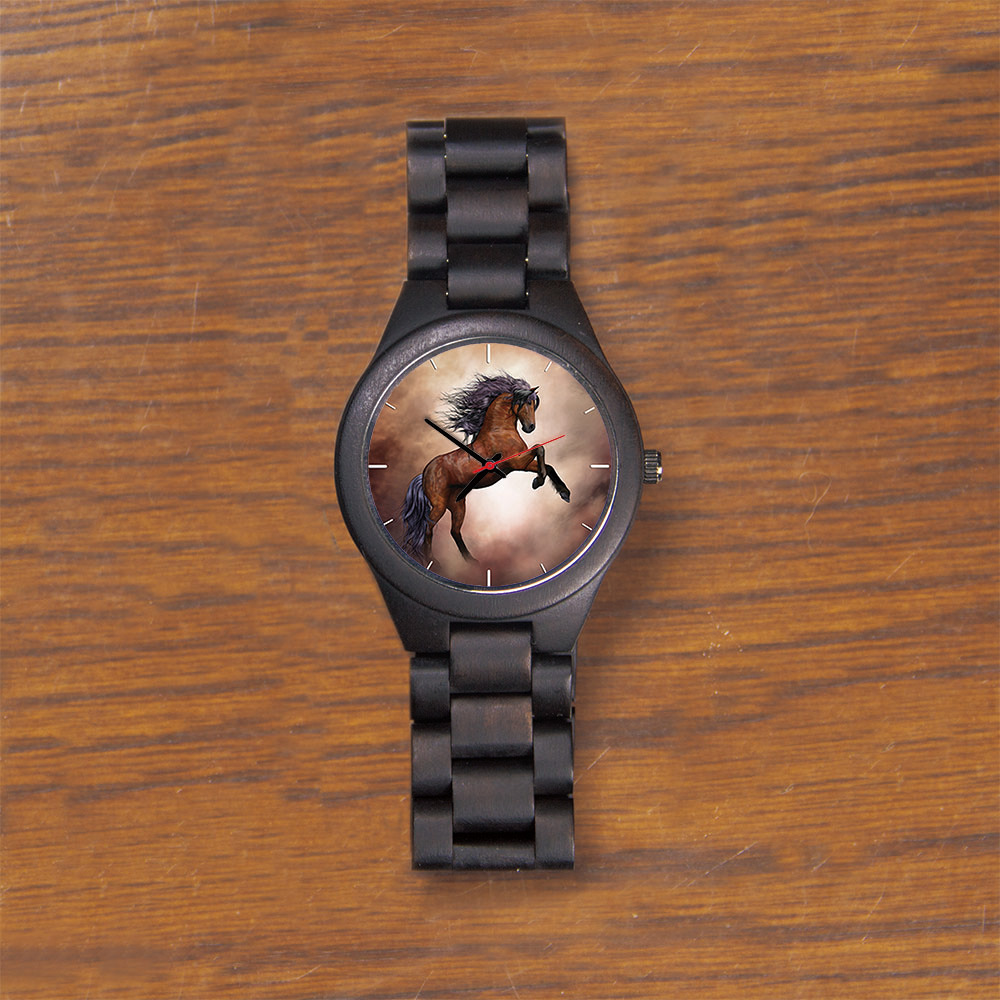Customizable Quartz Wooden  Wristwatch