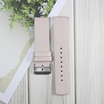 Watch strap, made of genuine leather and stainless steel, with a width of 22/20mm