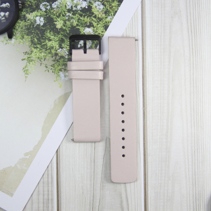 Watch strap, made of genuine leather and stainless steel, with a width of 22/20mm