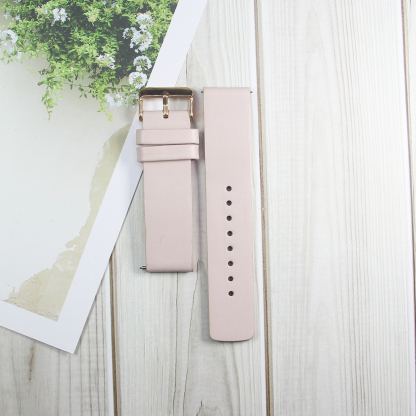 Watch strap, made of genuine leather and stainless steel, with a width of 22/20mm