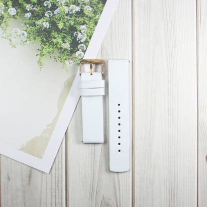 Watch strap, made of genuine leather and stainless steel, with a width of 22/20mm