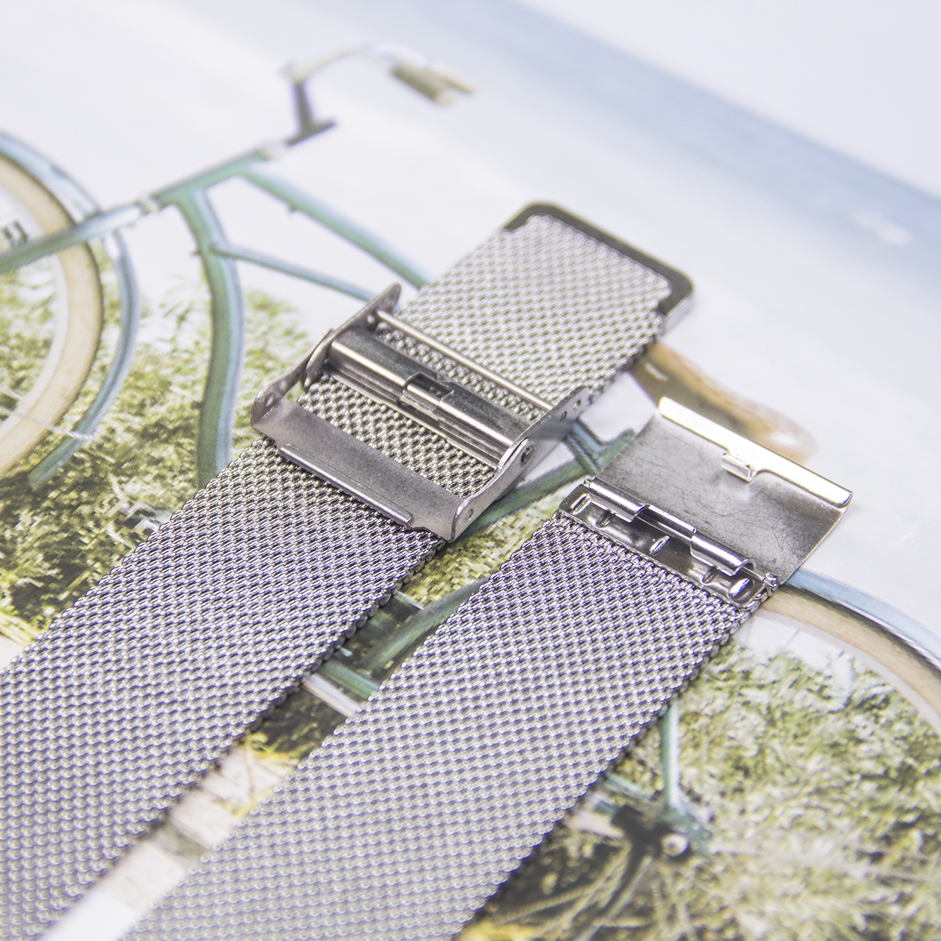Watch strap made of stainless steel with a width of 22/20mm