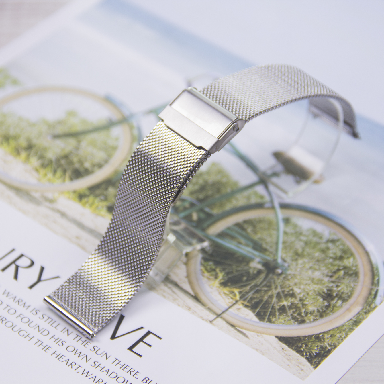 Watch strap made of stainless steel with a width of 22/20mm