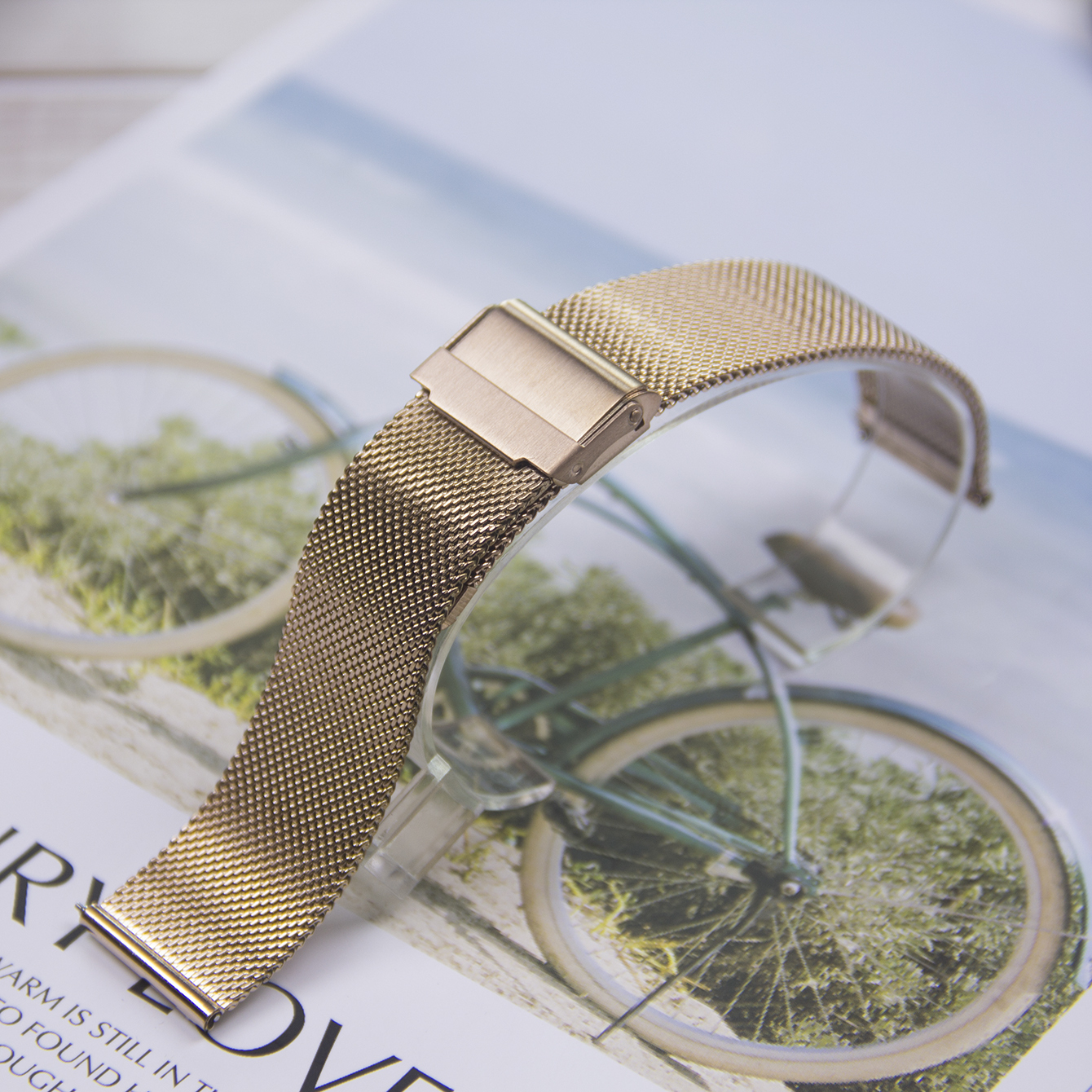 Watch strap made of stainless steel with a width of 22/20mm