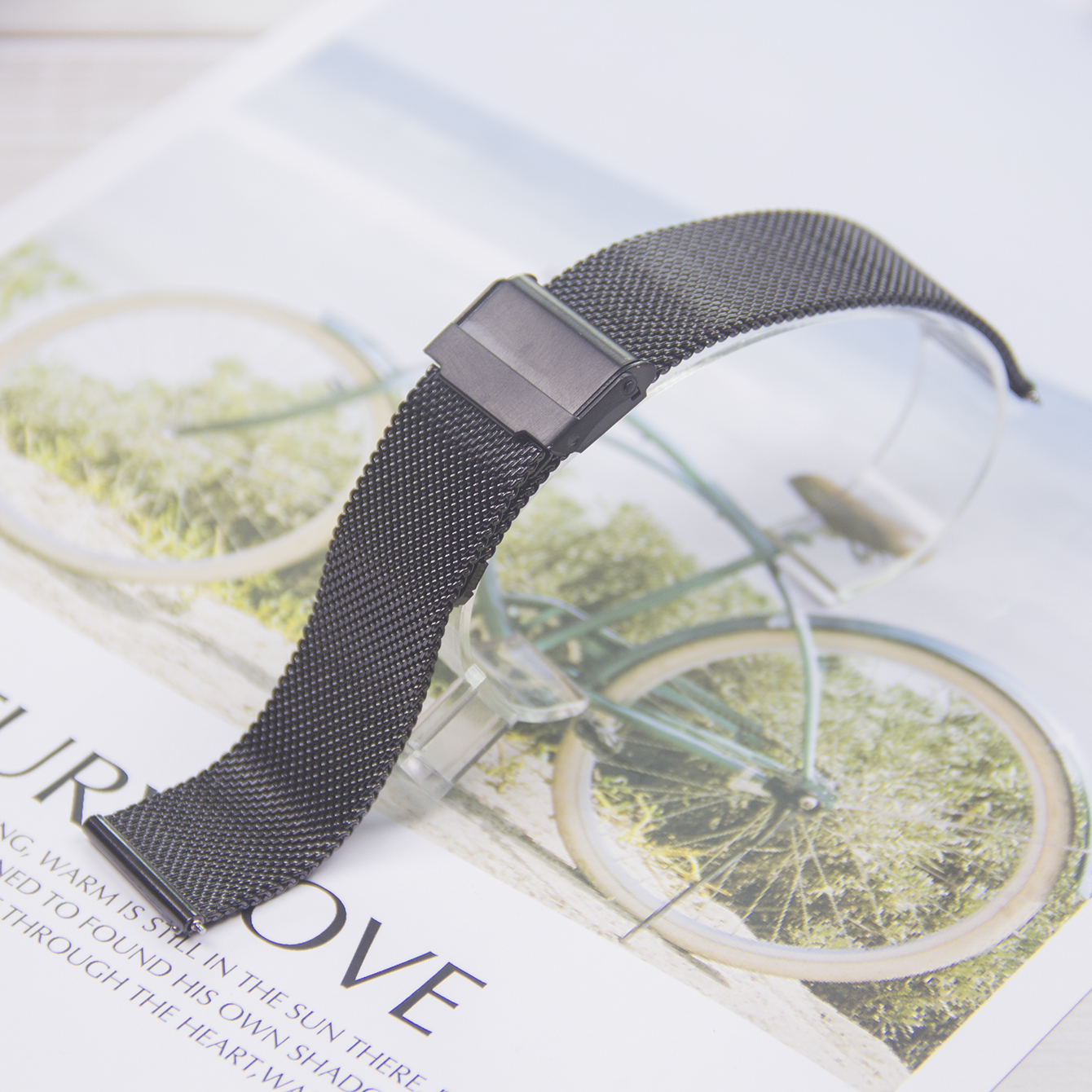 Watch strap made of stainless steel with a width of 22/20mm