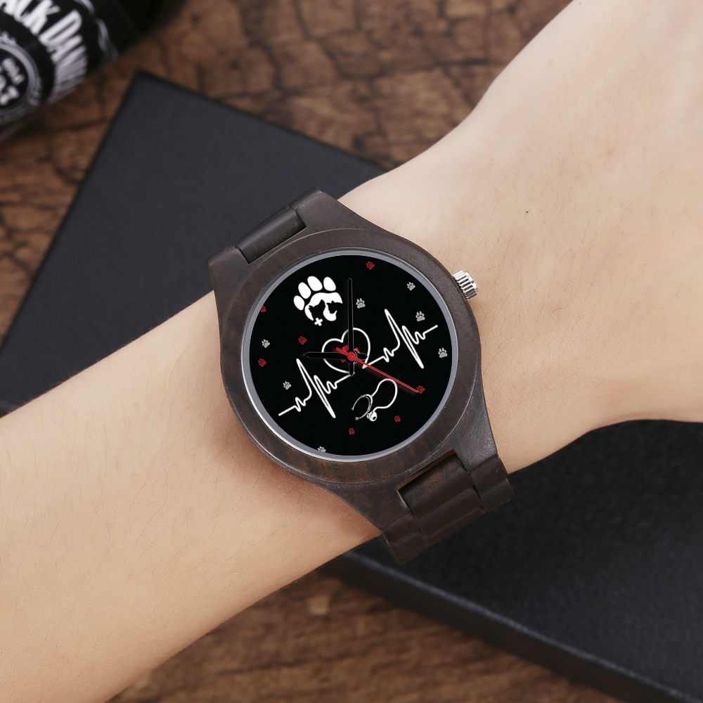 Customizable Quartz Wooden  Wristwatch