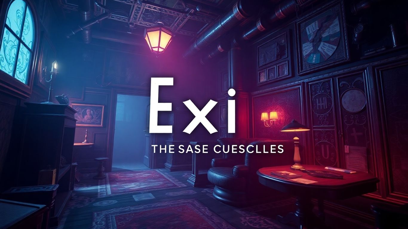 Mysterious room filled with intricate puzzles and hidden clues.