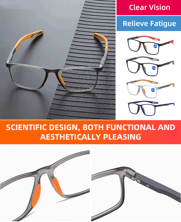 Ultra-light, comfortable, and blue light-blocking reading glasses—the ideal choice for seniors.