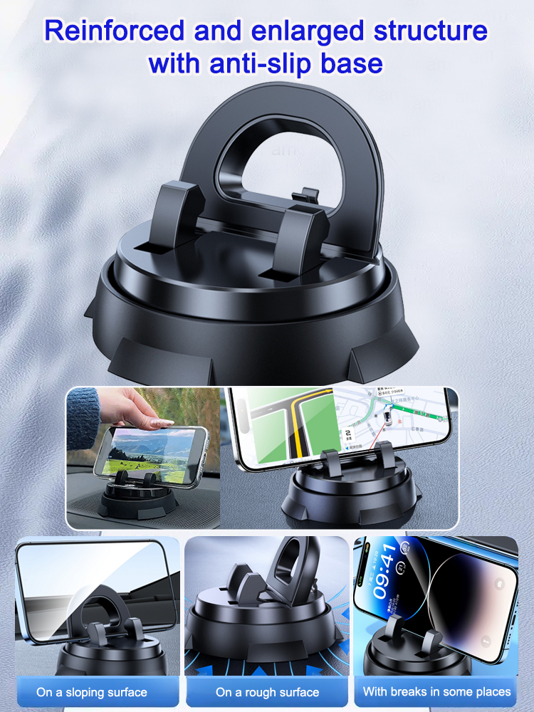Intelligent suction cup multifunction console with navigation phone holder