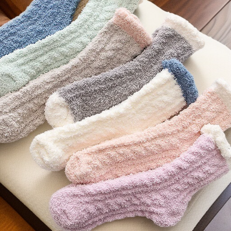 Warm Velvet-Lined Thickened Bottom Socks