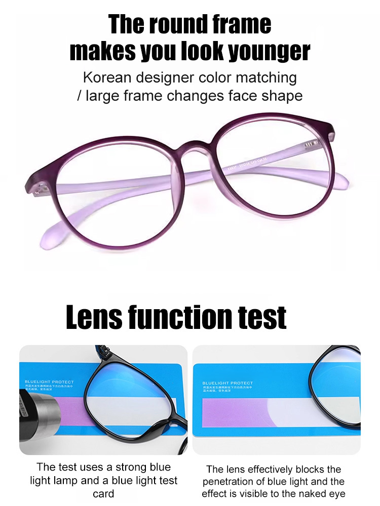 HD blue light blocking auto-zoom reading glasses