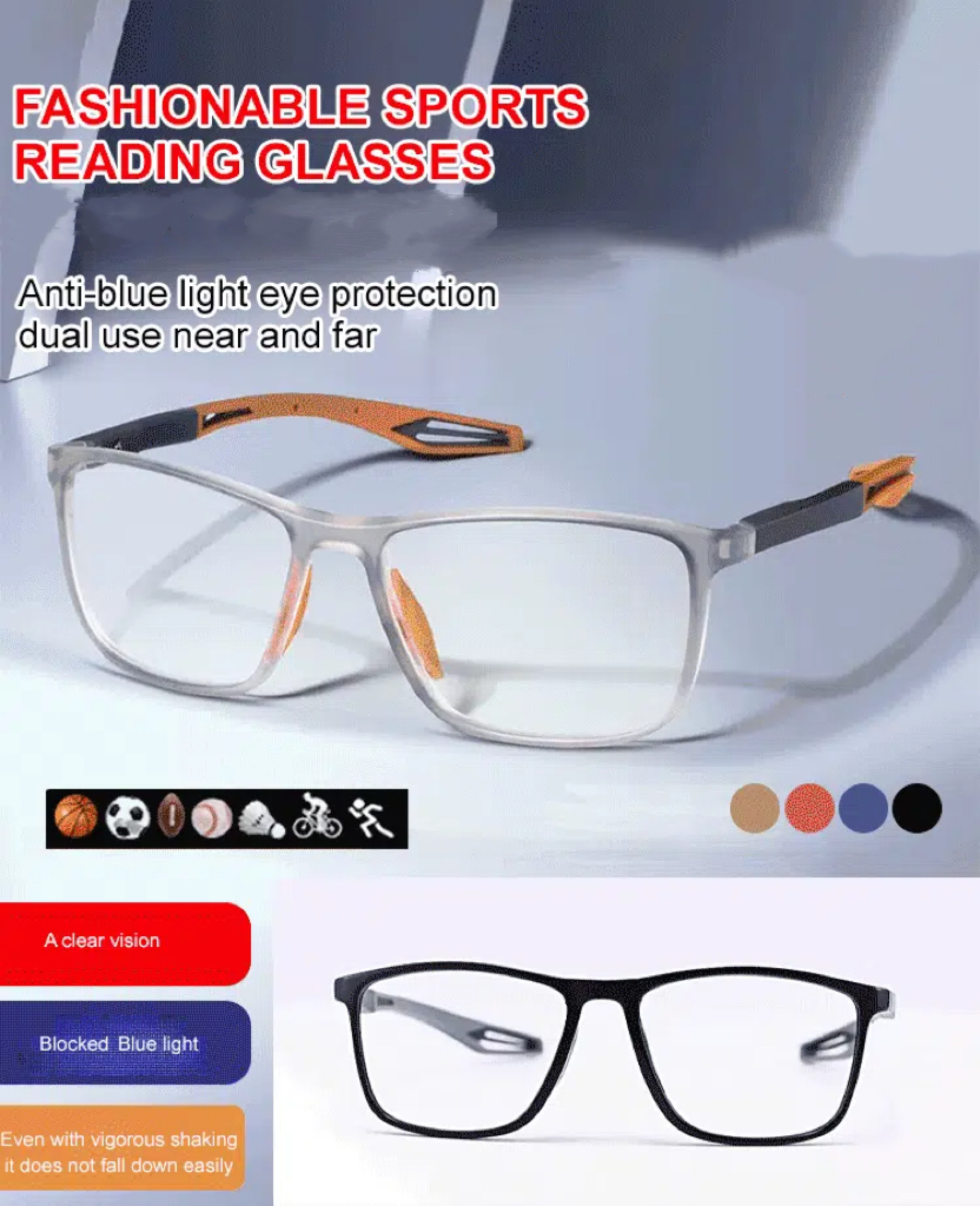 Ultra-light, comfortable, and blue light-blocking reading glasses—the ideal choice for seniors.