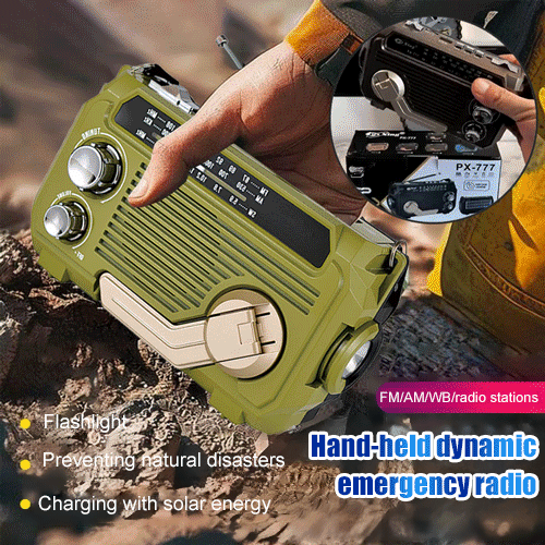 andheld Radio with Emergency Charging! 🌟 A reliable emergency companion.