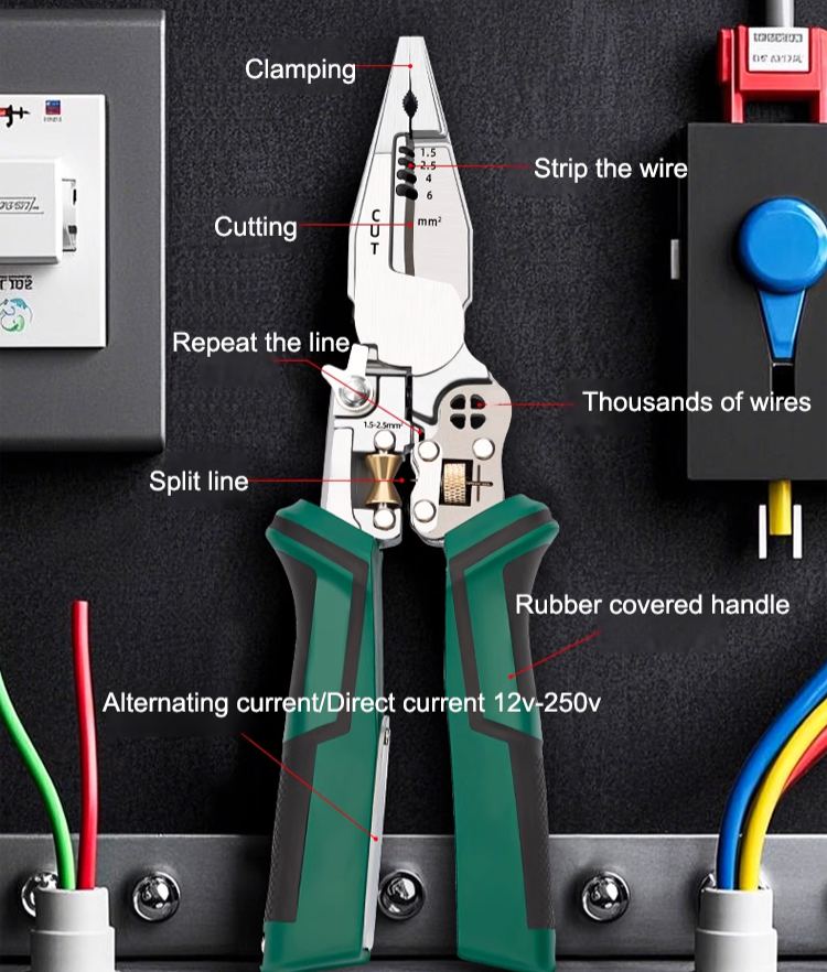 【All-in-One】 Foldable Voltage Tester, Screwdriver, and Wire Stripper