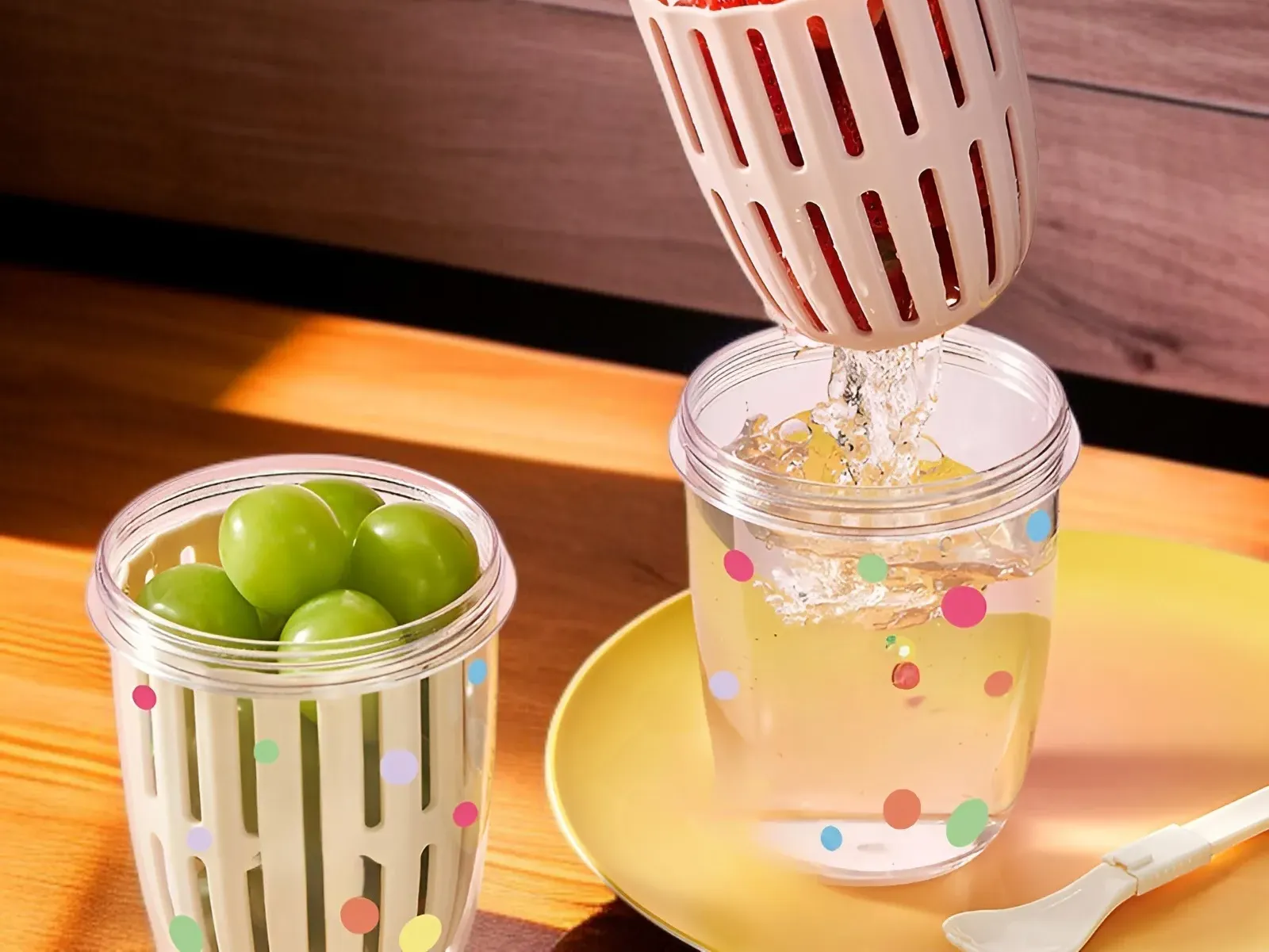 Healthy salad breakfast cup for on-the-go nutrition